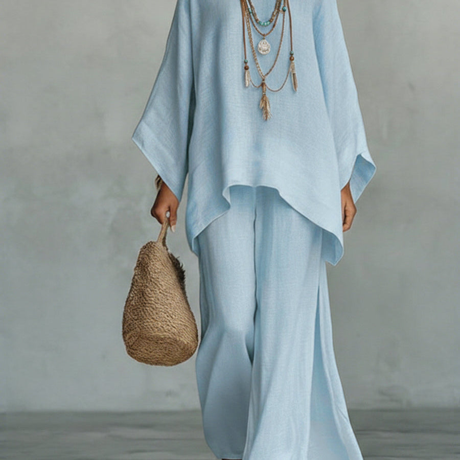 Celine™ | Elegant Linen Two-Piece Set