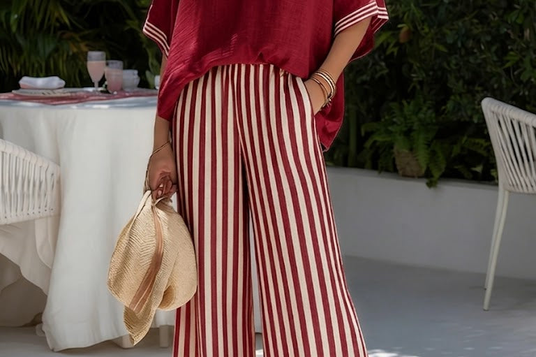 Amélia | Striped Linen Set
