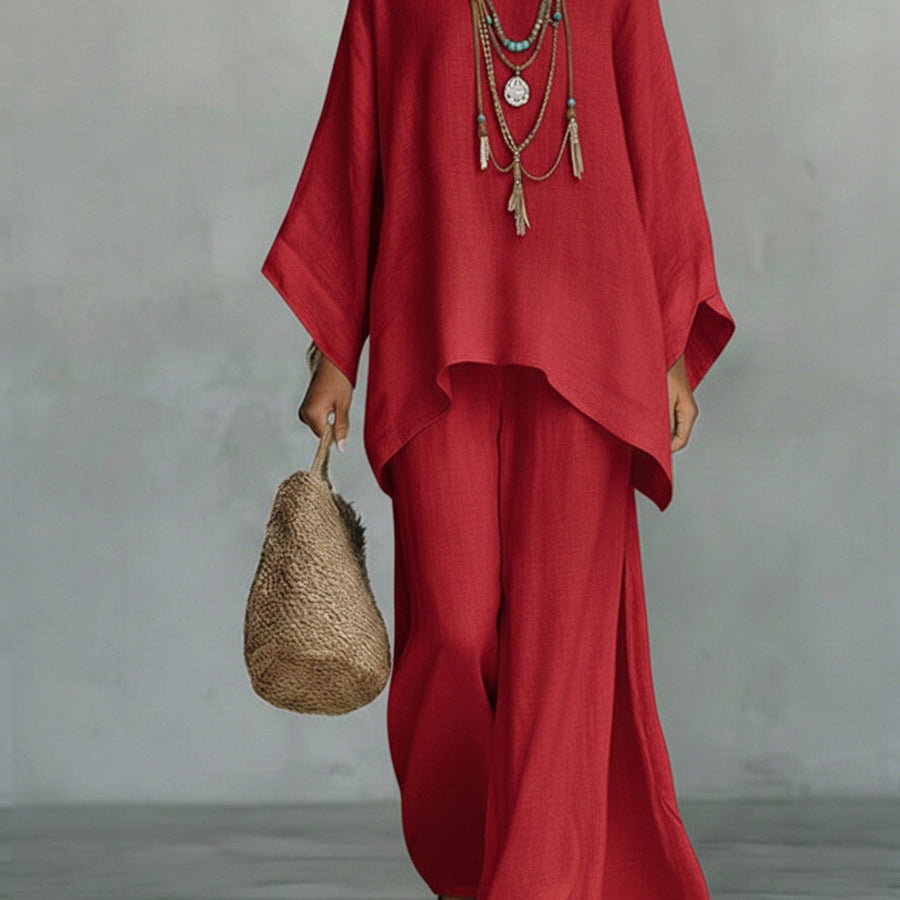 Celine™ | Elegant Linen Two-Piece Set