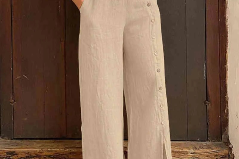 Hannah™ - Soft Plus Size Wide Leg Casual Pants