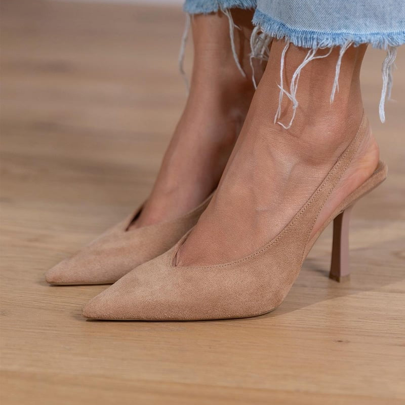 Amelia™ | Nude Low Heels