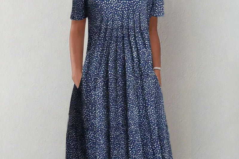 Nicola - Elegant Cotton Floral Dress